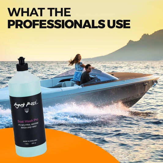 Marine Hull & Deck Cleaner - Professional Strength Formula for Regular Use (1L) - August Race