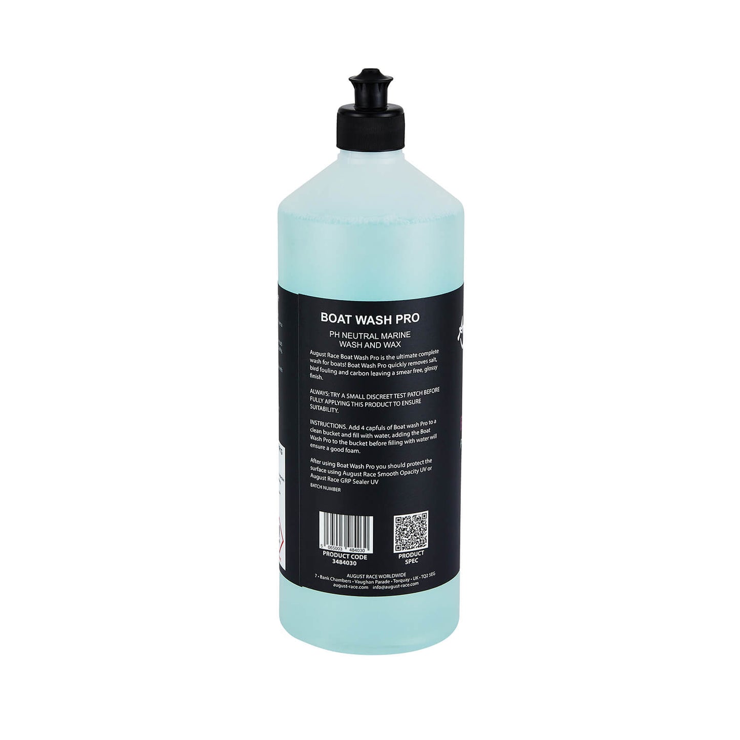 Marine Hull & Deck Cleaner - Professional Strength Formula for Regular Use (1L) - August Race