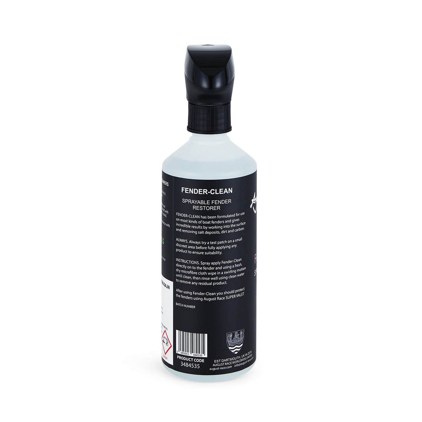 Boat Fender Cleaner - Removes Scuffs, Oxidation & Black Marks from PVC & Vinyl (500ml) - August Race