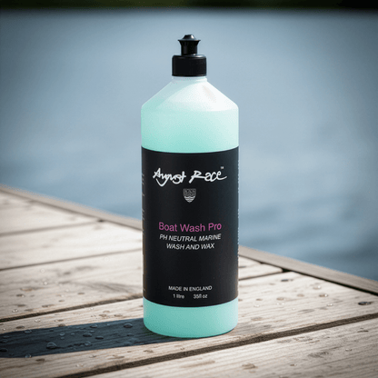Bottle shot of August Race Boat Wash Pro
