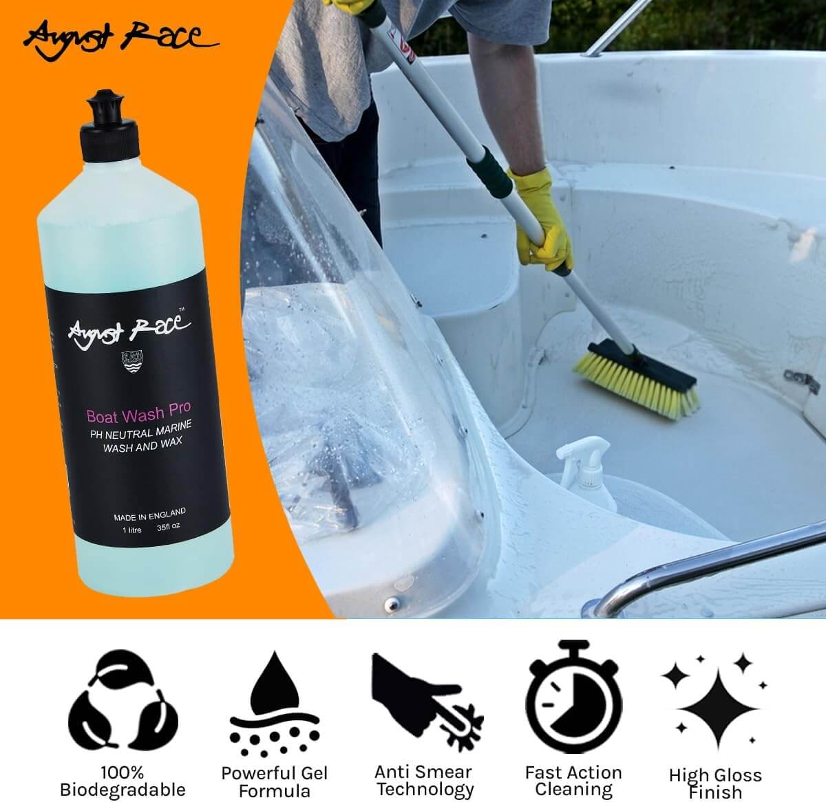 August Race Boat Wash Pro