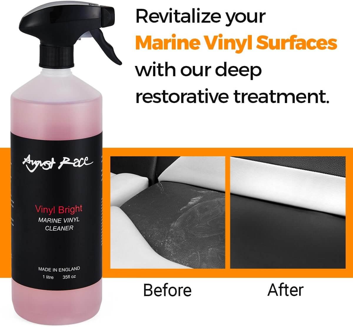 August Race Vinyl Bright Vinyl Clean and Restore