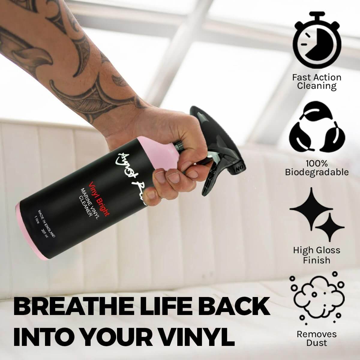 August Race Vinyl Bright Vinyl Clean and Restore
