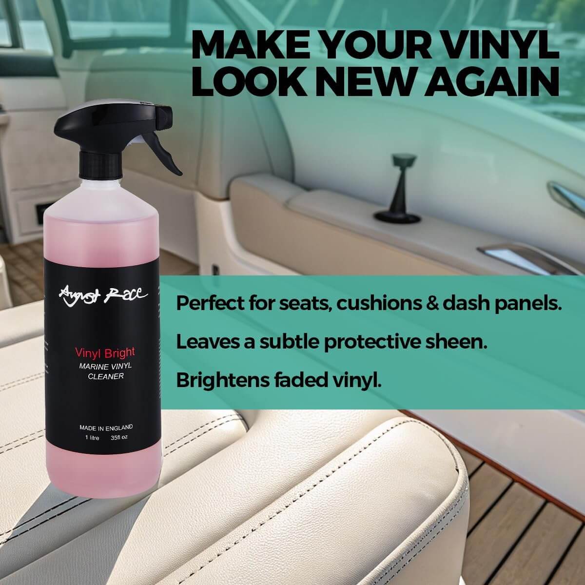 August Race Vinyl Bright Vinyl Clean and Restore