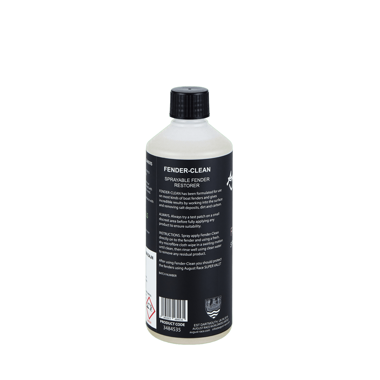 Boat Fender Cleaner - Removes Scuffs, Oxidation & Black Marks from PVC & Vinyl (500ml) - August Race
