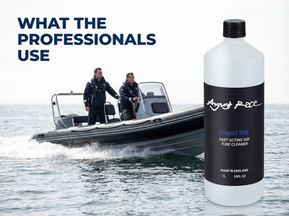 Marine RIB Cleaner - Cleans, Revives & Protects Hypalon and PVC Tubes (1L) - August Race